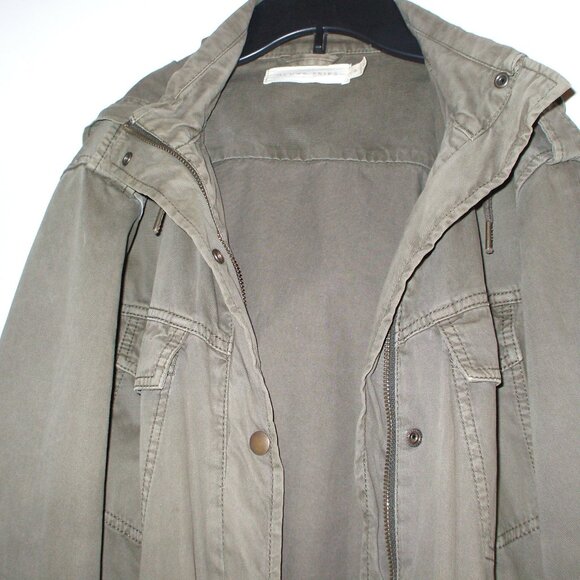 Azure Skies Olive Green Mens Hoodie - Size M - Picture 2 of 4